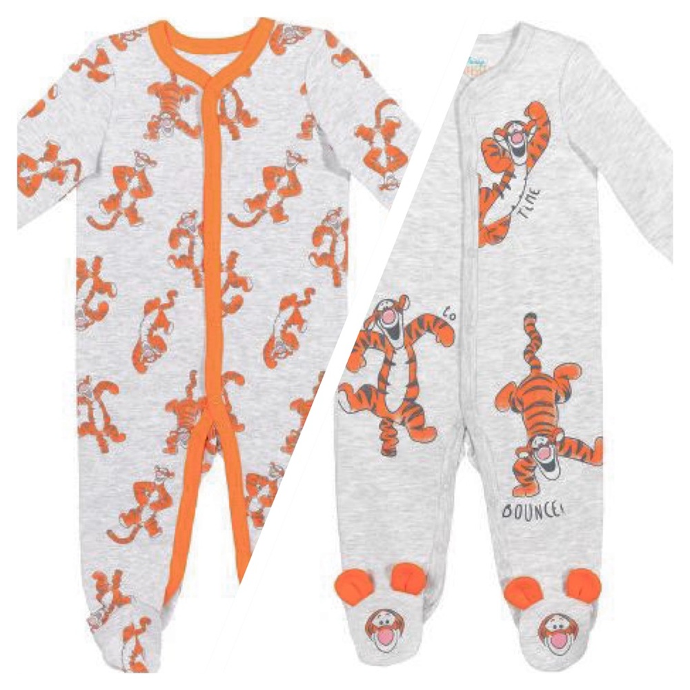 Disney Winnie the Pooh Baby 2 Pack Snap Sleep N' Play Coveralls 18 Months